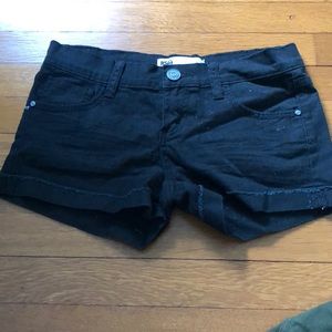 Low rise jean shorts